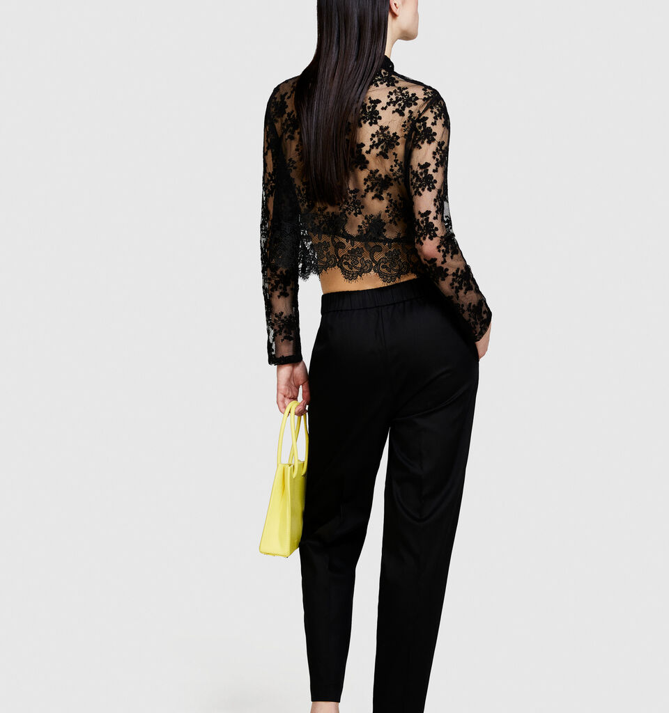 Solid color joggers - women's joggers - Black | Sisley image number 3